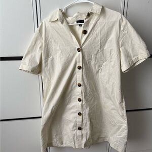Who What Wear Cream Mini Dress